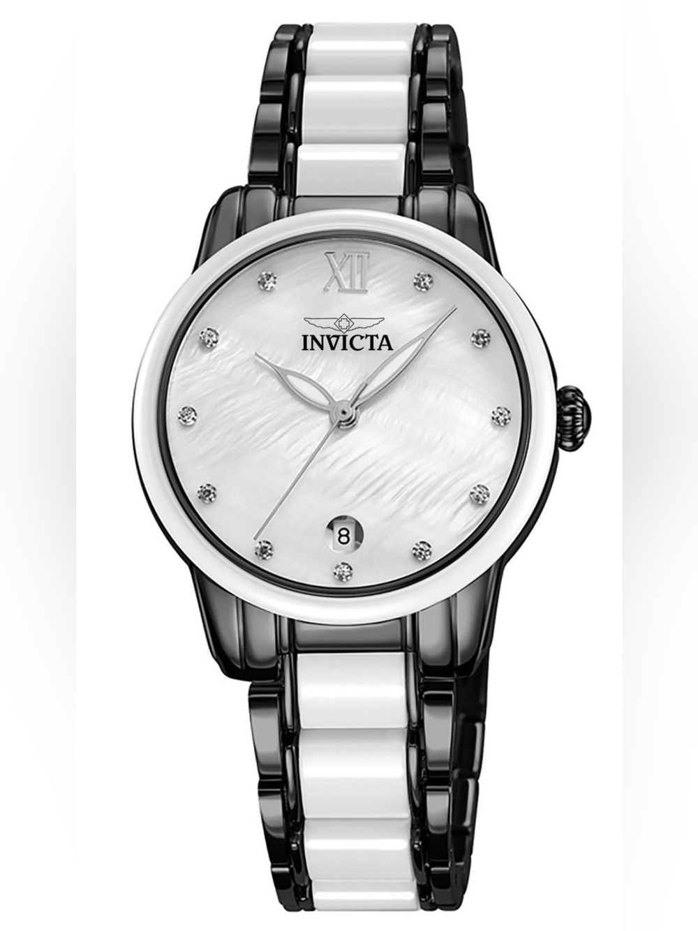 Invicta Women’s Watch 34.7 mm Two-Tone Black & White With Mother of Pearl Face